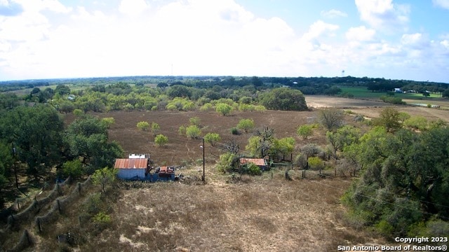 bird's eye view with a rural view