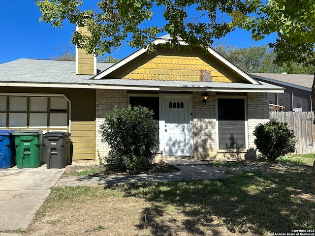 view of front of home