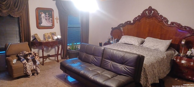 bedroom featuring carpet flooring