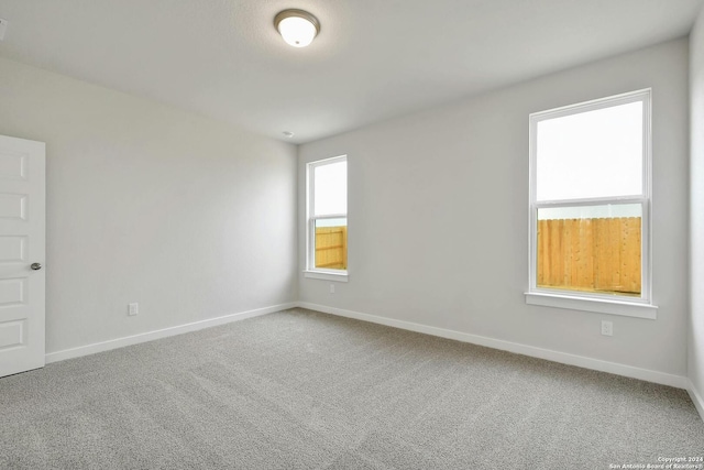 unfurnished room with carpet floors