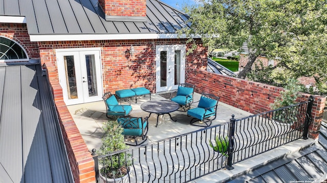 view of patio / terrace with french doors