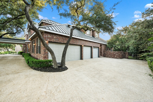 view of home's exterior featuring a garage