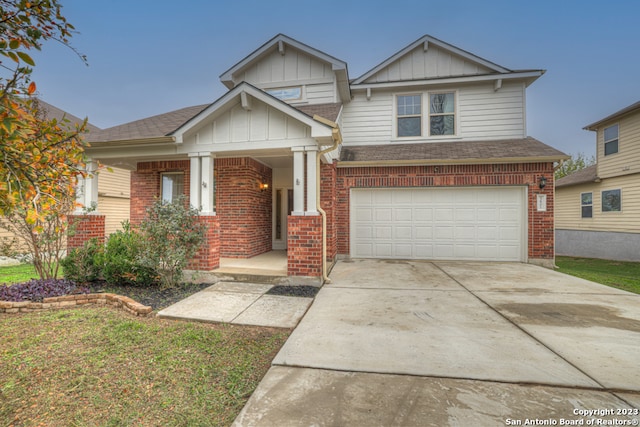 craftsman-style house featuring a garage