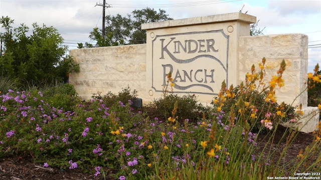 view of community sign