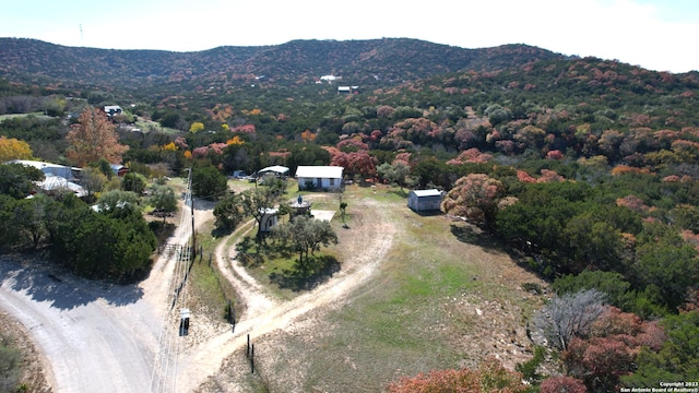 bird's eye view featuring a mountain view