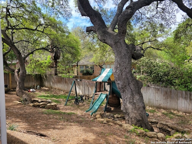 view of jungle gym