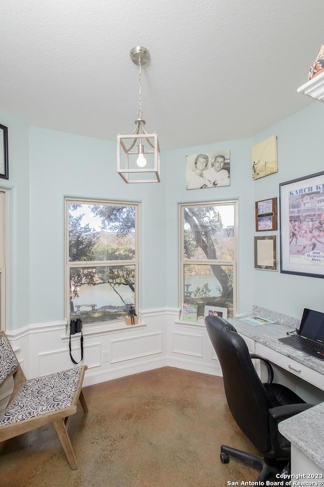 office area featuring carpet floors