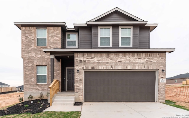 view of front of house featuring a garage