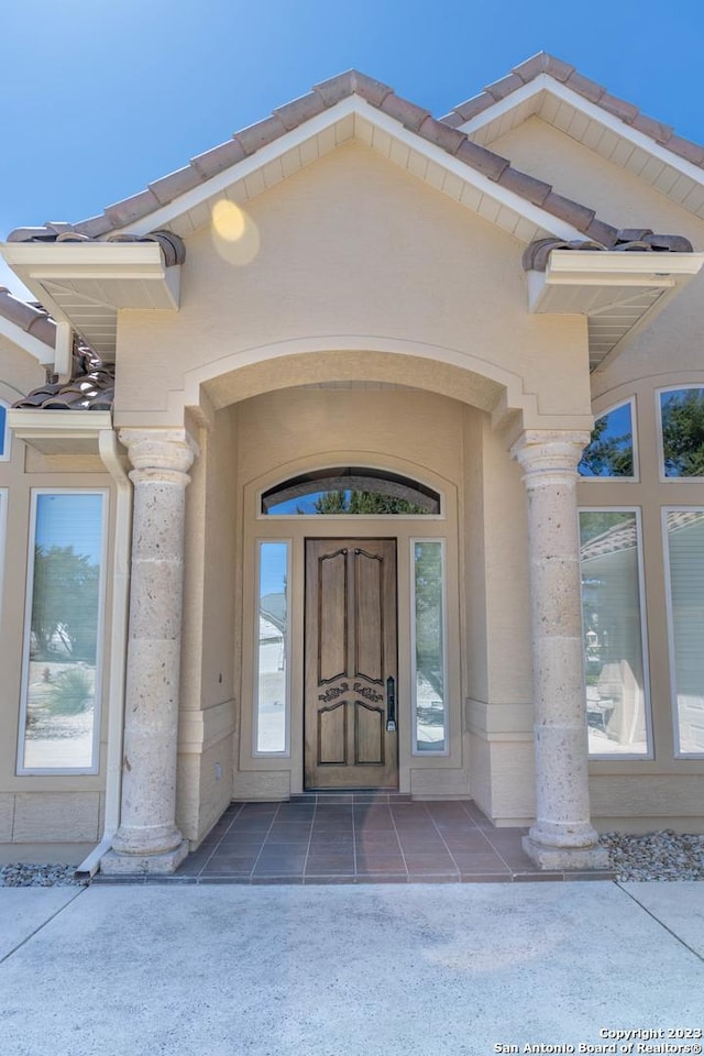 view of doorway to property