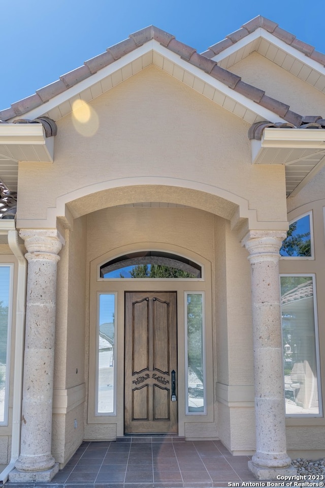 view of doorway to property