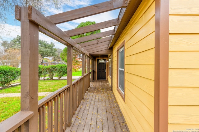 view of wooden terrace