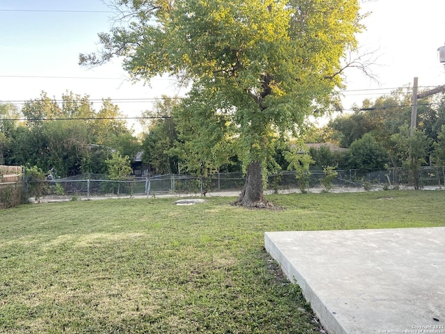 view of yard with a patio area