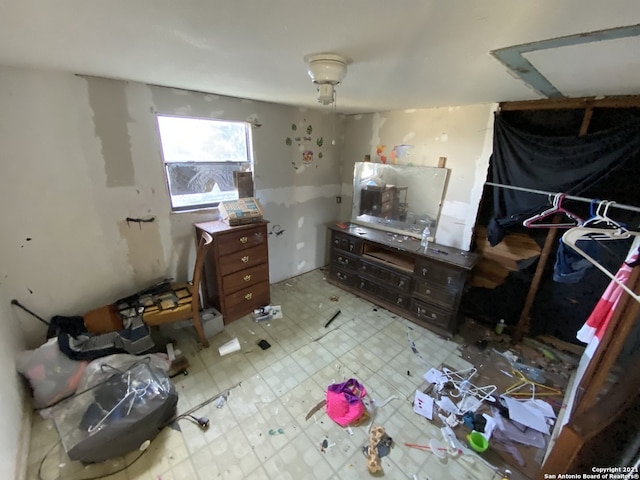 interior space featuring tile patterned flooring