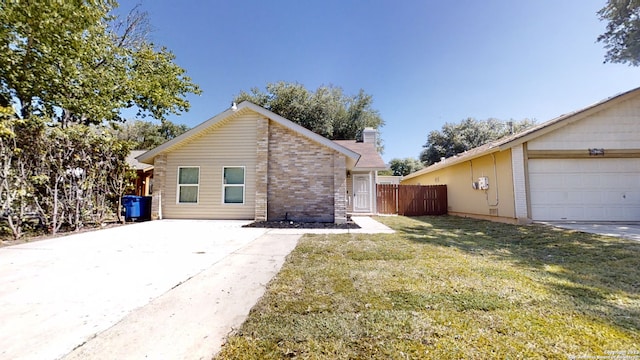 view of home's exterior with a lawn