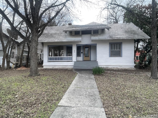 view of front of property with a porch