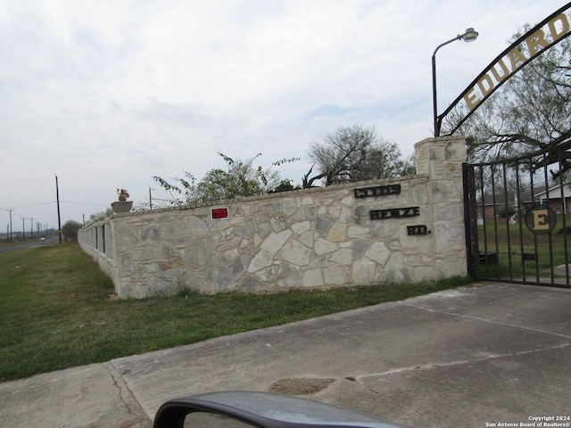 view of community sign