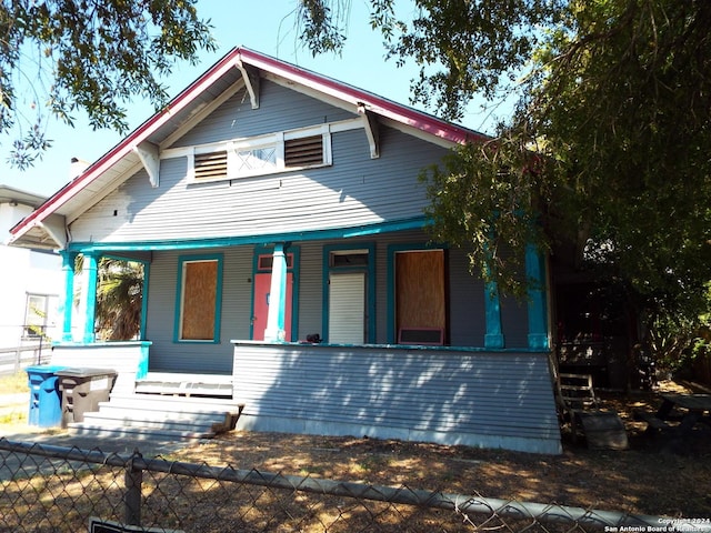 view of front of house with a porch