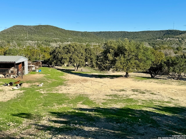 exterior space with a rural view