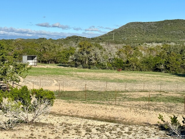 view of mountain feature featuring a rural view