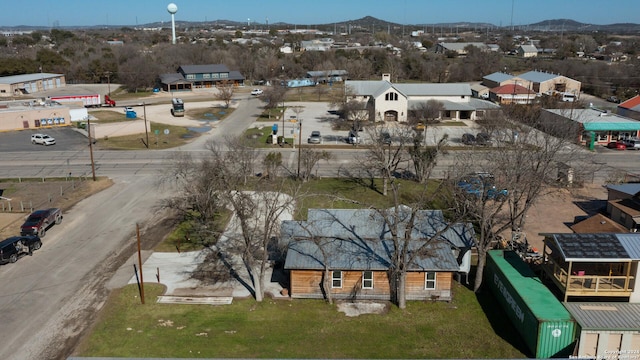 bird's eye view featuring a mountain view