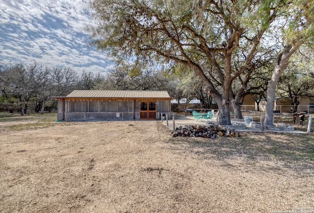 exterior space with an outdoor structure