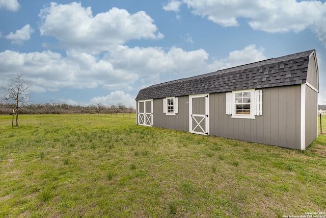 exterior space with a lawn