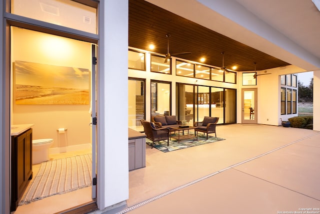 view of patio / terrace with an outdoor living space