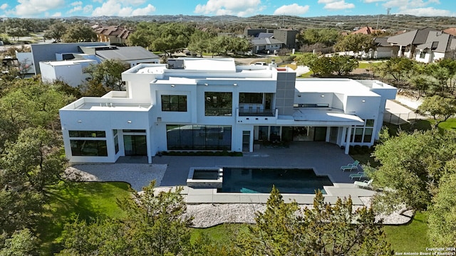 exterior space featuring a mountain view