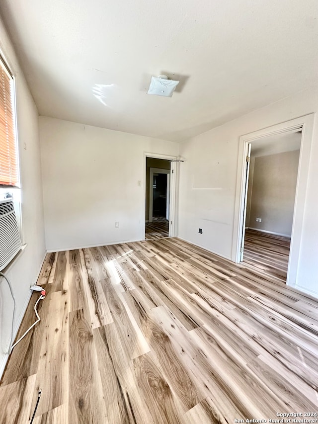 empty room featuring light wood-type flooring