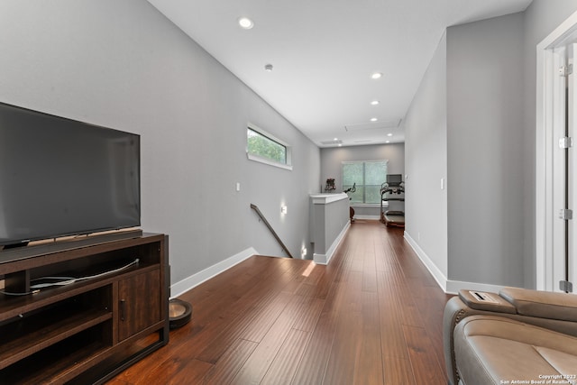 entryway featuring dark hardwood / wood-style flooring