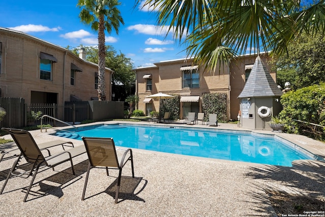 view of pool with a patio area