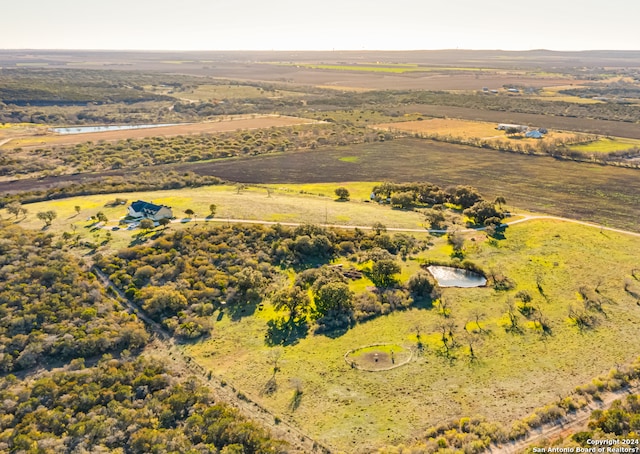 drone / aerial view with a rural view