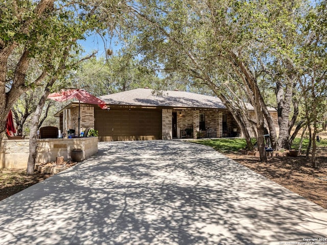 view of front of home featuring a garage