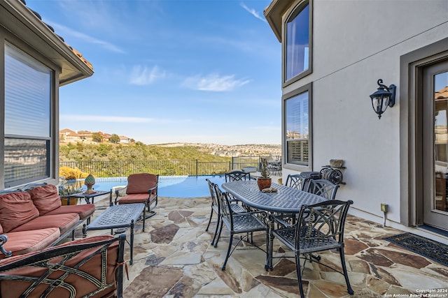 view of patio / terrace with an outdoor living space