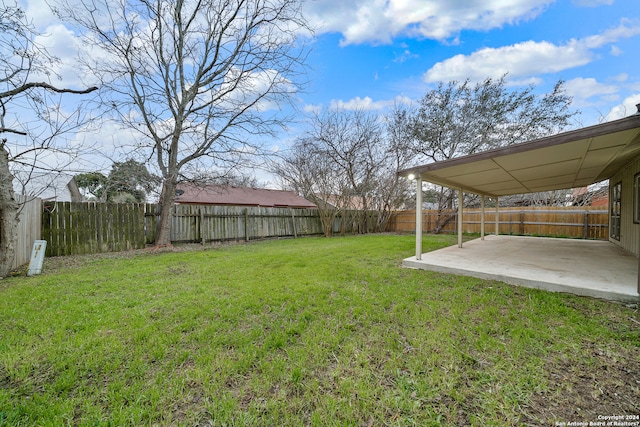 view of yard featuring a patio area