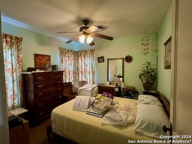 bedroom with ceiling fan