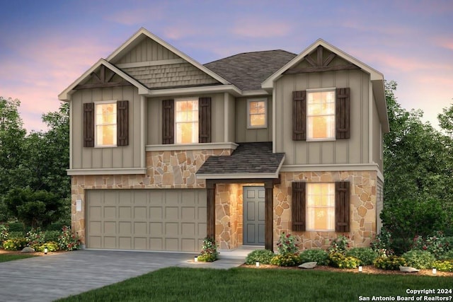 view of front of house featuring a garage