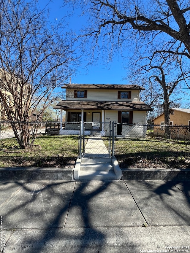 view of prairie-style home