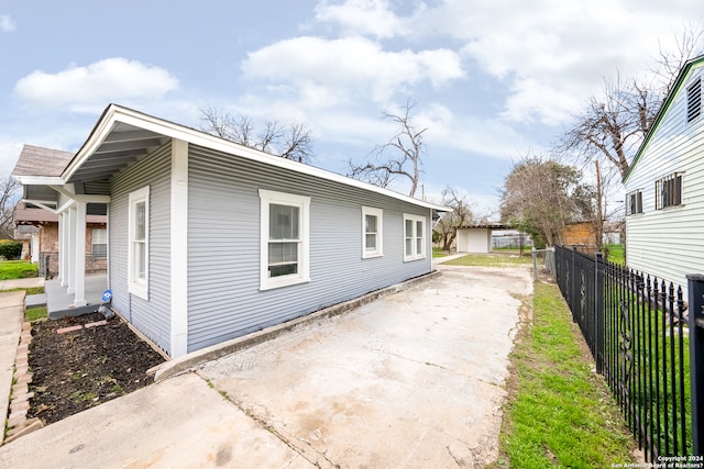 view of side of property