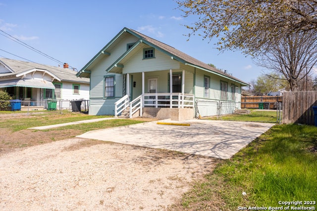 bungalow-style house with a porch