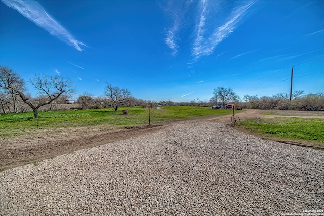 view of street featuring a rural view