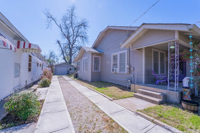 view of home's exterior featuring a garage