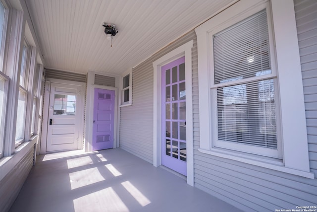 exterior space featuring covered porch