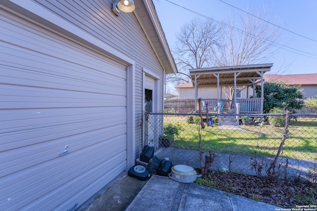 view of property exterior with a yard