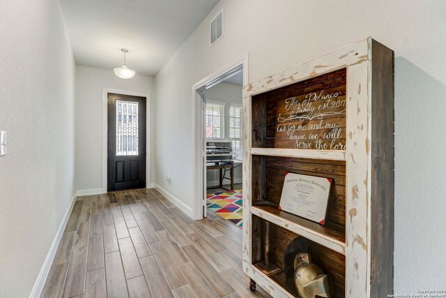 entrance foyer featuring light hardwood / wood-style flooring