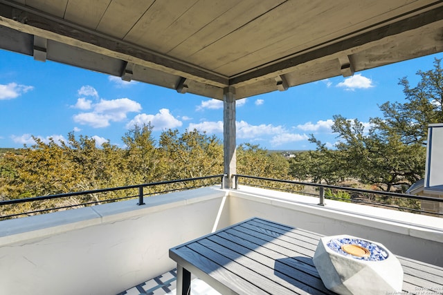 view of balcony