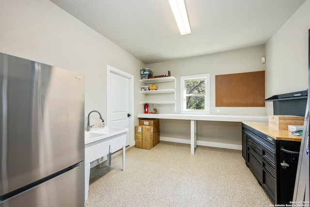 interior space featuring sink