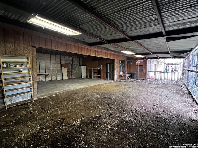 view of stable featuring a wall mounted AC