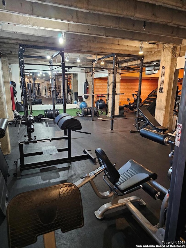 view of workout area