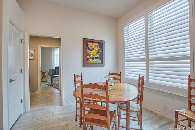 view of dining room